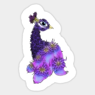 FloralPeacock Sticker